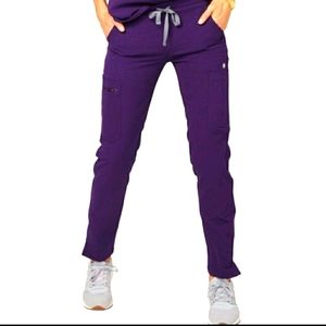 Figs XL purple yola skinny scrub pants